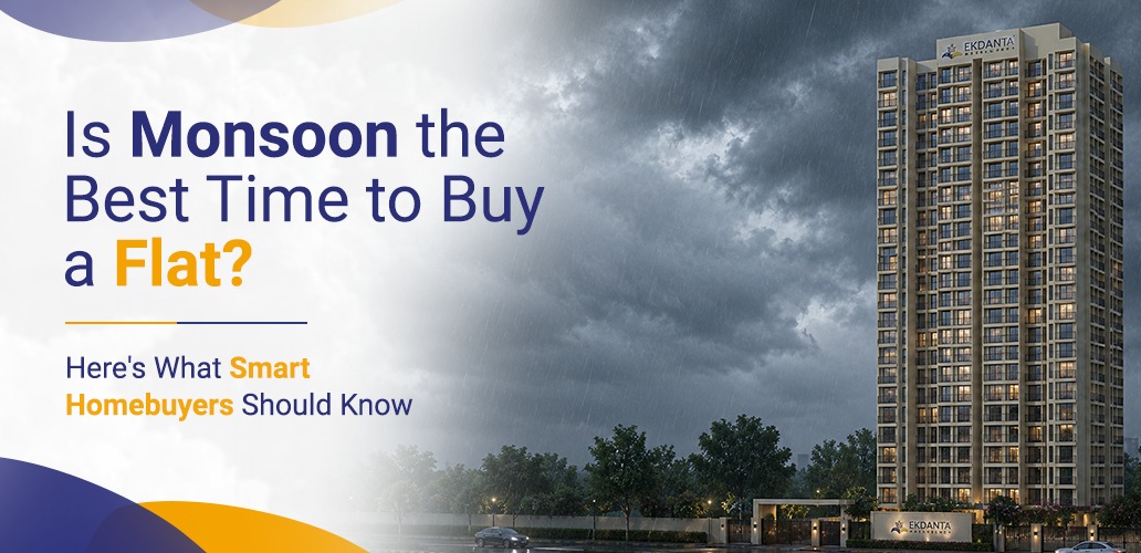 Premium residential building in Thane West during the monsoon season